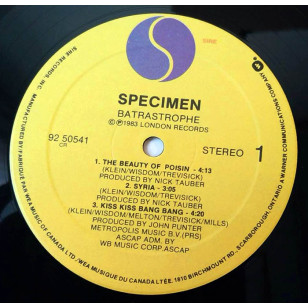 Specimen - Batastrophe 1983 Canada Version 12" Single Vinyl LP ***READY TO SHIP from Hong Kong***